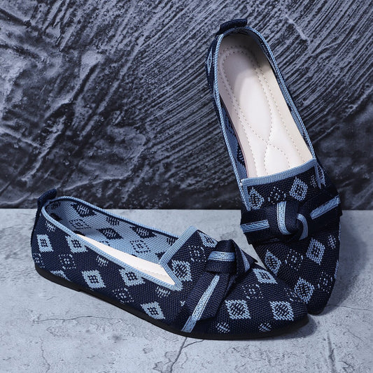 Womens Comfortable Bow-tie Loafers.