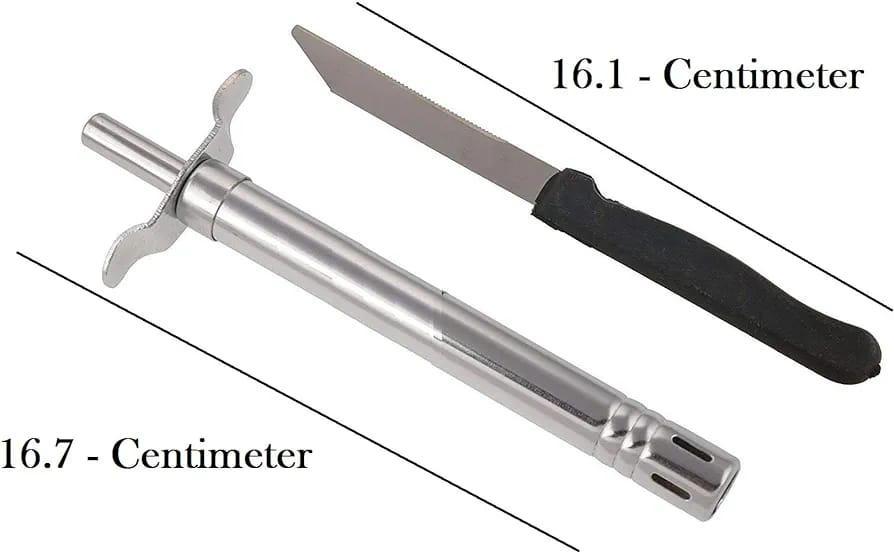 Stainless Steel Lighter+Knife ( Pack of 2 )