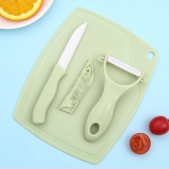 Cutting Board with knife and peeler ( 3 Pcs Set )