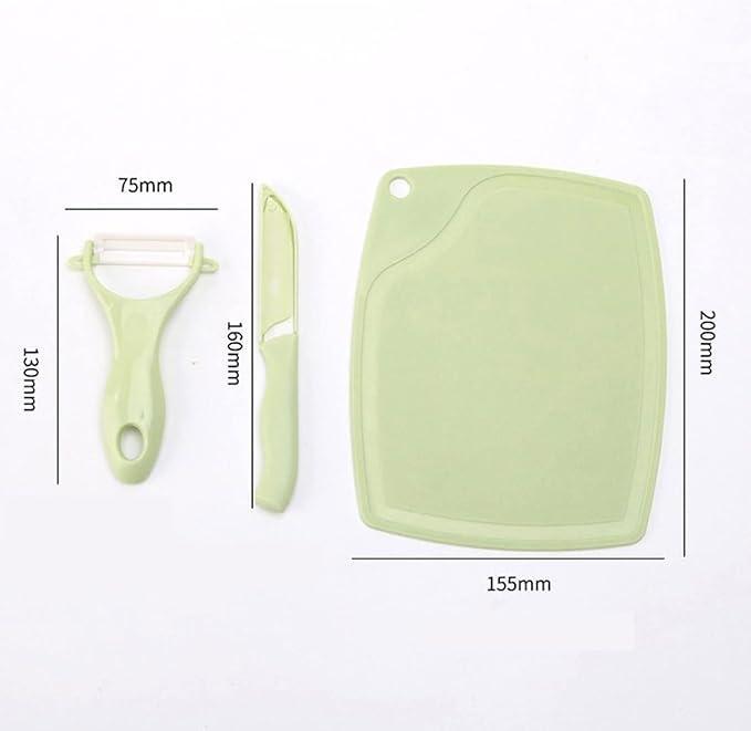 Cutting Board with knife and peeler ( 3 Pcs Set )