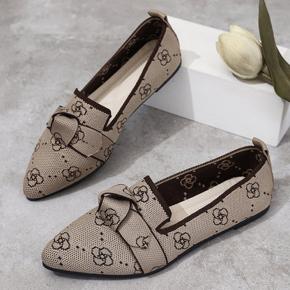 Womens Comfortable Bow-tie Loafers.