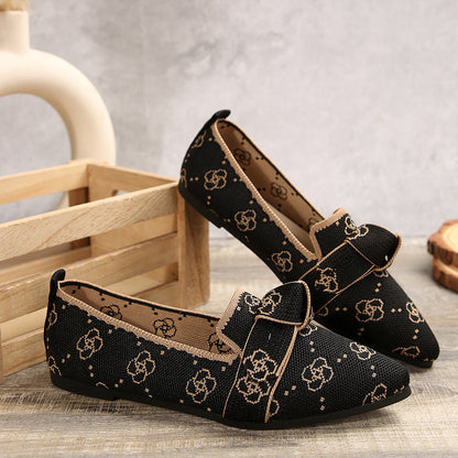 Womens Comfortable Bow-tie Loafers.