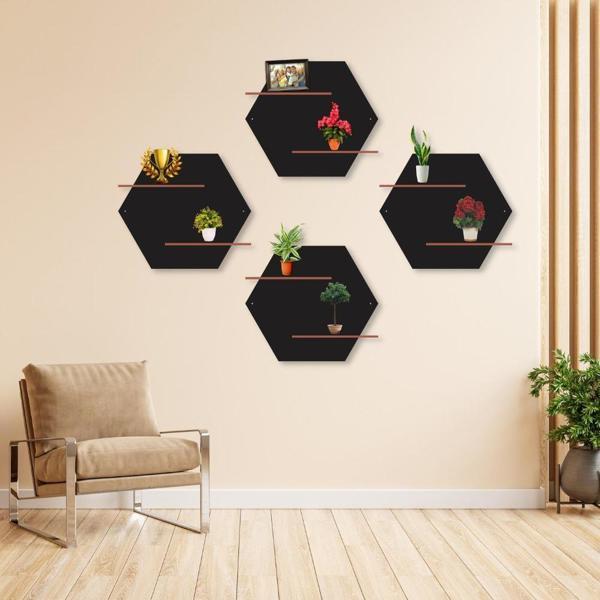 Hexagon Shape Wall Shelfes