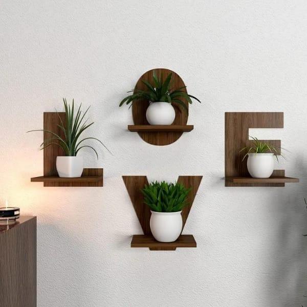 Love Alphabet design Shelves ( Set of 4 )