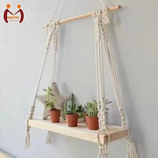 Handmade Macrame Wall Hanging Shelves